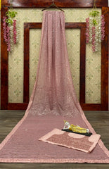 Georgette sequence work saree