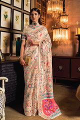 Off White Khyber Silk with blouse