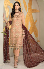 Hit Peach Georgette Party Wear Pakistani Style Suits