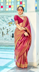 Rani Color Kanjivaram softy silk with Dying