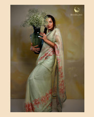 Beautiful Organza Ruffle Saree