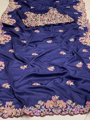 Beautiful Dola Silk Embroidery SAREE