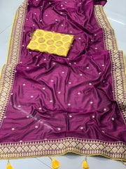 Vichitra Silk Embroidery SAREE