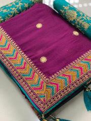 royal vichitra Silk Embroidery SAREE
