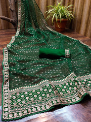 Pure DevSena satin Silk designer Saree