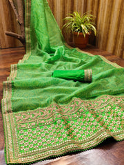 Soft Khadi Organza Silk saree
