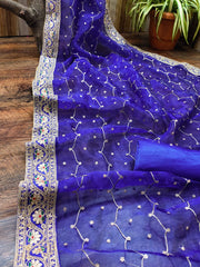 beautiful pure soft orgenza saree