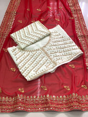 Georgette embroidery Saree