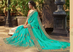 Designer Embroidery Silk Saree