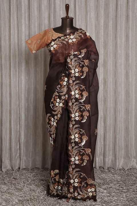 Opulent Organza Mirror Thread Work Saree Blouse For Party Wear at Rs 1599 |  Mirror Work Saree | ID: 2850461484012