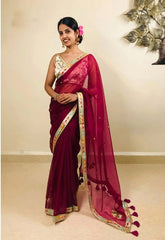 Designer saree with beautiful blouse