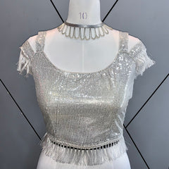 fancy lace designer sequence blouse