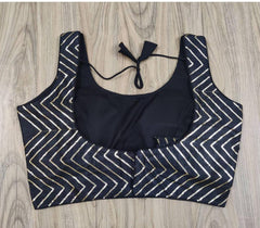 Designer sleeveless sequence work blouse