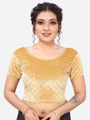 New designer stretchable velvet sequence work blouse