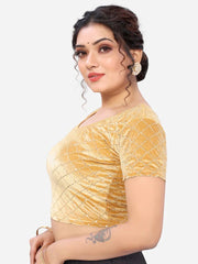 New designer stretchable velvet sequence work blouse