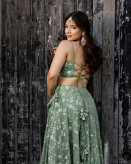 Boutique style georgette sequence work lehenga choli