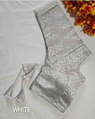 Banarasi silver zari work blouse