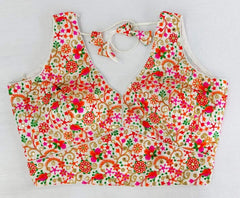 Heavy silk embroidery work blouse