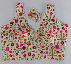 Heavy silk embroidery work blouse
