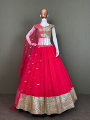 Rani colour designer heavy work lehenga choli