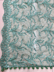 Beautiful design soft net sequence work saree