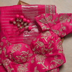 Beautiful heavy khadi organza silk saree