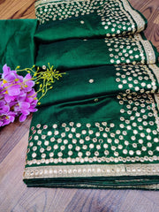 Designer vichitra silk saree