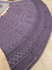 Mauve purple designer embroidery work lehenga choli