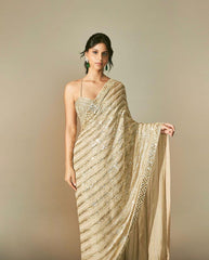 Bollywood style dual sequence work saree