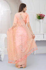 Beautiful designer heavy butterfly net saree