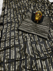 Beautiful black sequence saree