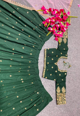 Green designer sequence and embroidered lehenga choli