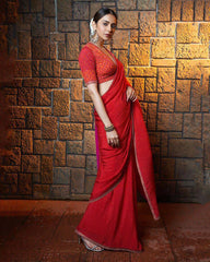 Heavy georgette digital print saree