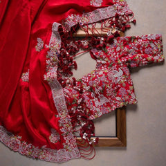 Beautiful rangoli silk saree