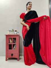 Premium fur ready to wear saree