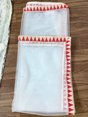 White embroidered net lehenga choli