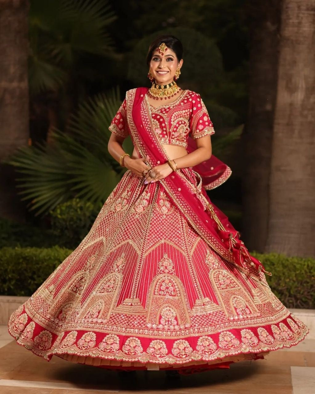 Red heavy sequence and embroidered designer lehenga choli