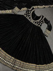 Beautiful black velvet designer suit