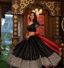 Black Colour  Embroidered Attractive Party Wear Georgette Lehenga choli