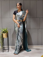 Premium Masakkali Sparkle Silk 1 min ready to wear  saree