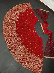 New designer embroidery and sequence work soft net lehenga choli