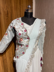 Stylish ready to wear designer jacket saree