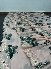 Beautiful designer 3 layer ruffle saree