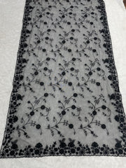 New designer beautiful thread work on black colour saree