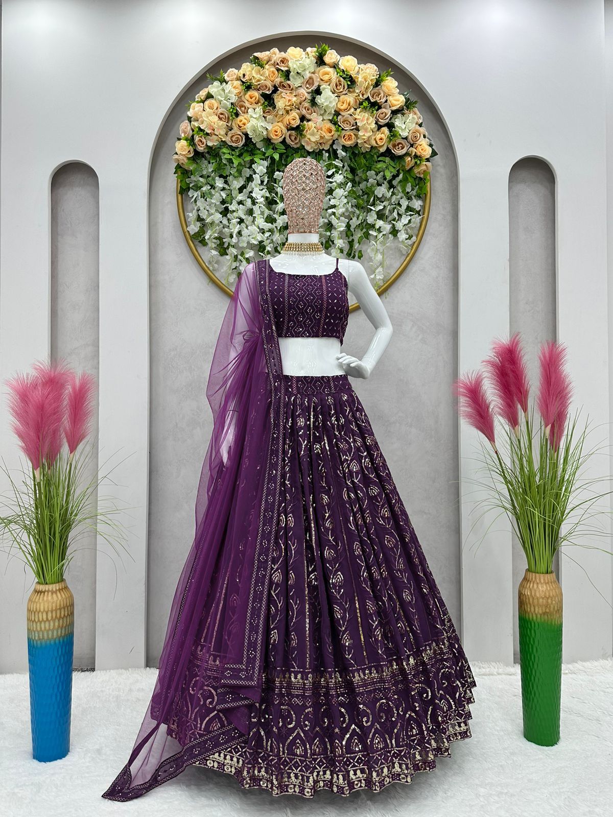 Latest Designer Bridal Crop Top Lehenga For Girls 2023