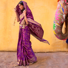 Pure soft silk handloom weaving saree