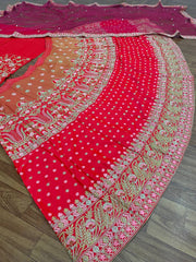 Rani Pink Colour beautiful embroidery work lehenga choli