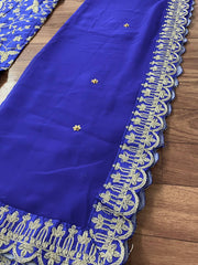 Royal blue Colour Embroidered Attractive Party Wear Silk Lehenga choli